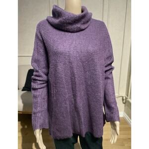 Linden Hill mohair-blend turtleneck sweater size XL plum